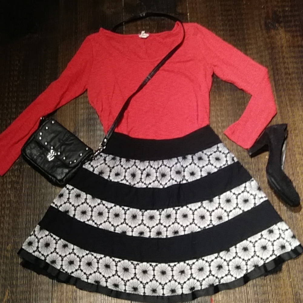 Black and white skirt